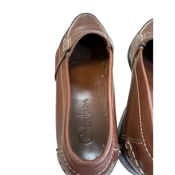 Cole Haan Mens Brown Leather Slip-On Loafers Size 10D SKU 8215 - Picture 8 of 11